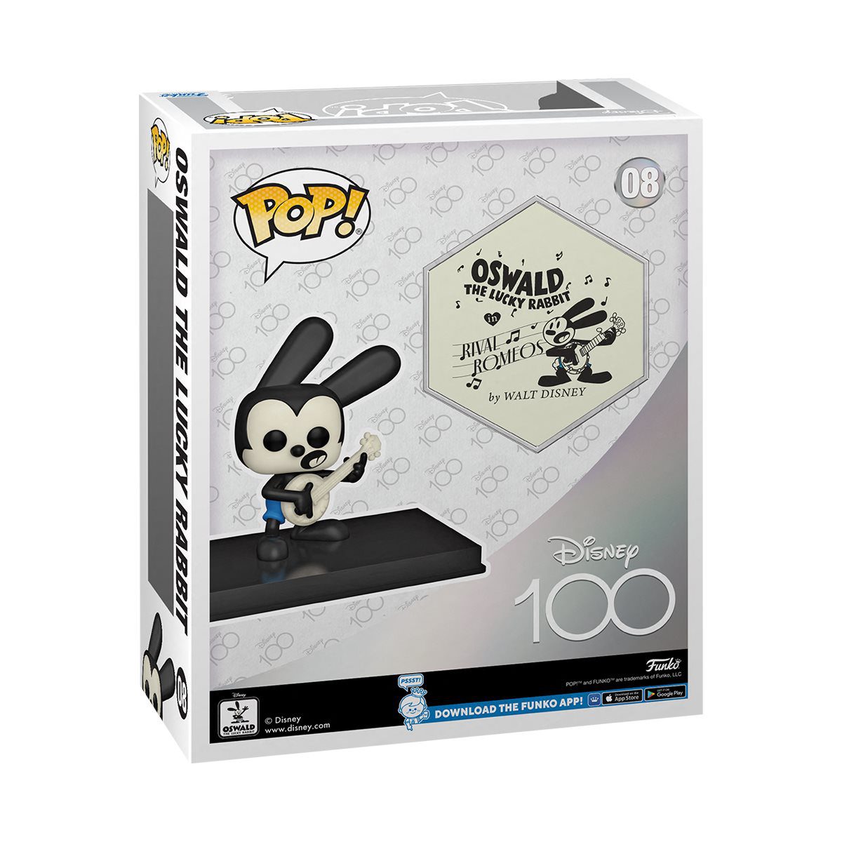 Disney 100 Oswald the Lucky Rabbit Pop! Art Cover Figure with Case