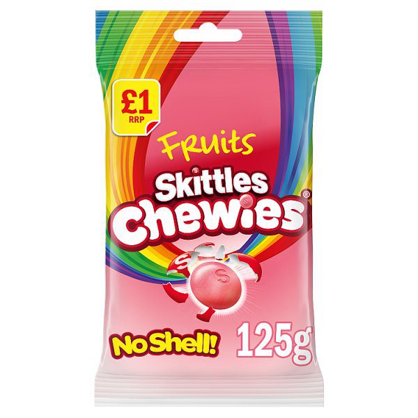 UK Skittles Chewies – No Shell Peg Bag 125g