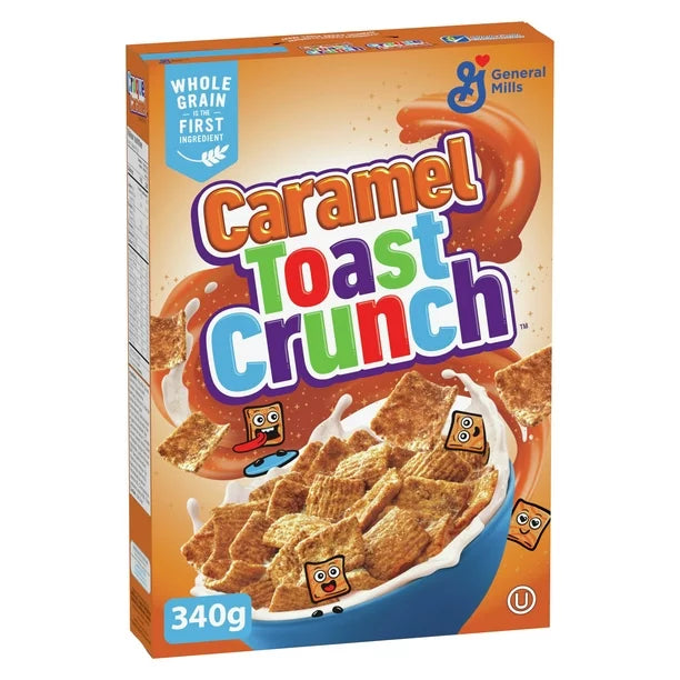 Caramel Toast Crunch Breakfast Cereal, Whole Grains and Real Cinnamon